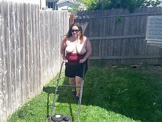 Fette bbw Schlampe und ihr großer Fan